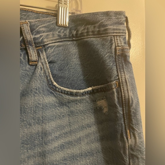 American Eagle Distressed 90’s Straight Jeans Medium Wash Size 18 Short - Picture 8 of 16